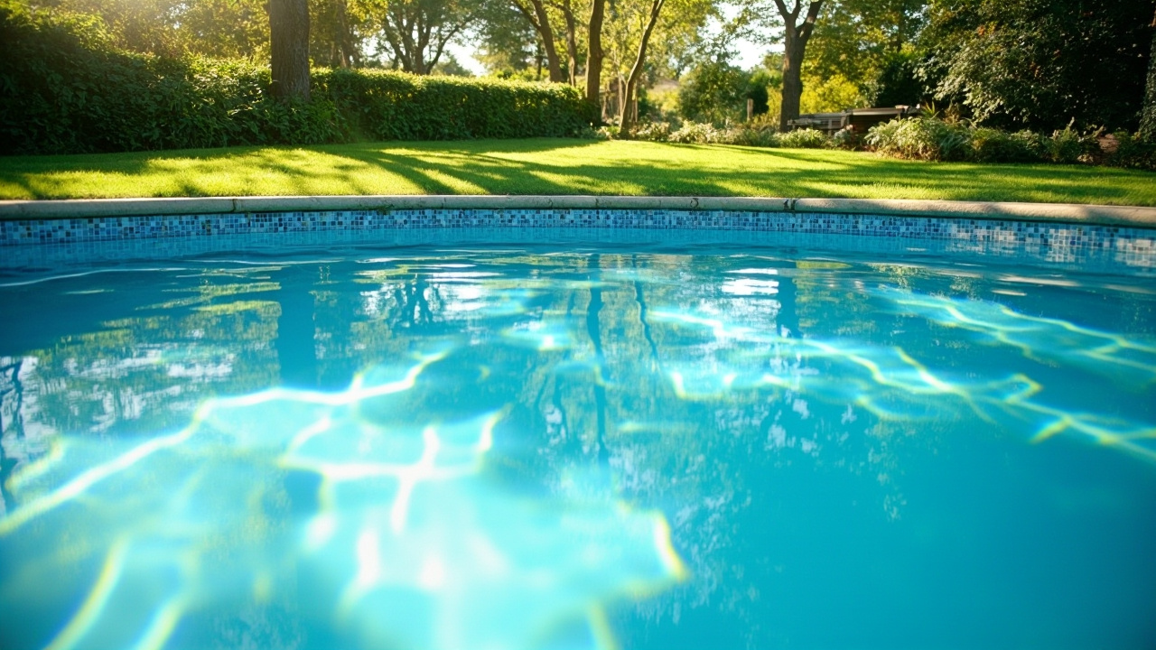 piscine ronde de 5m de diametre avec eau