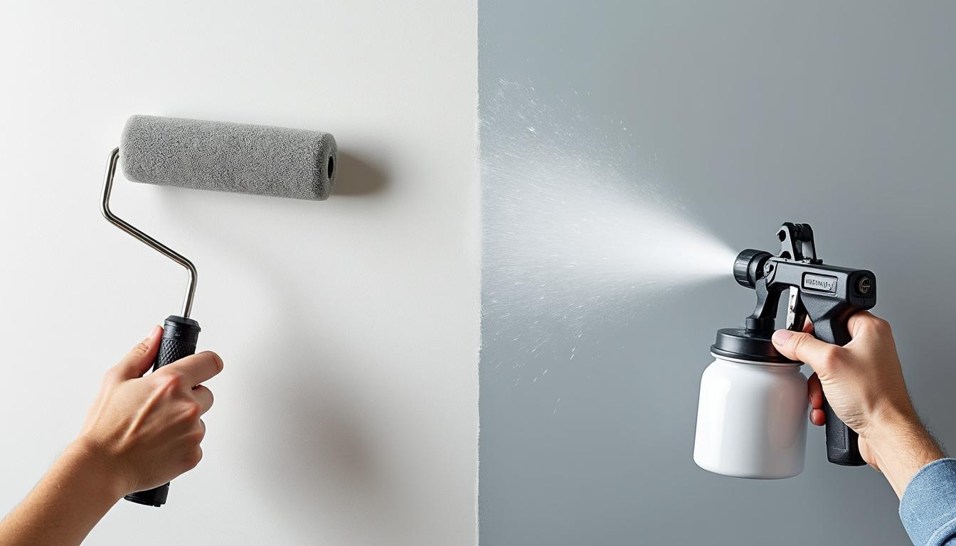 découvrez comment choisir entre rouleau et pistolet à peinture pour obtenir un résultat impeccable et un effet parfait lors de vos travaux de peinture.