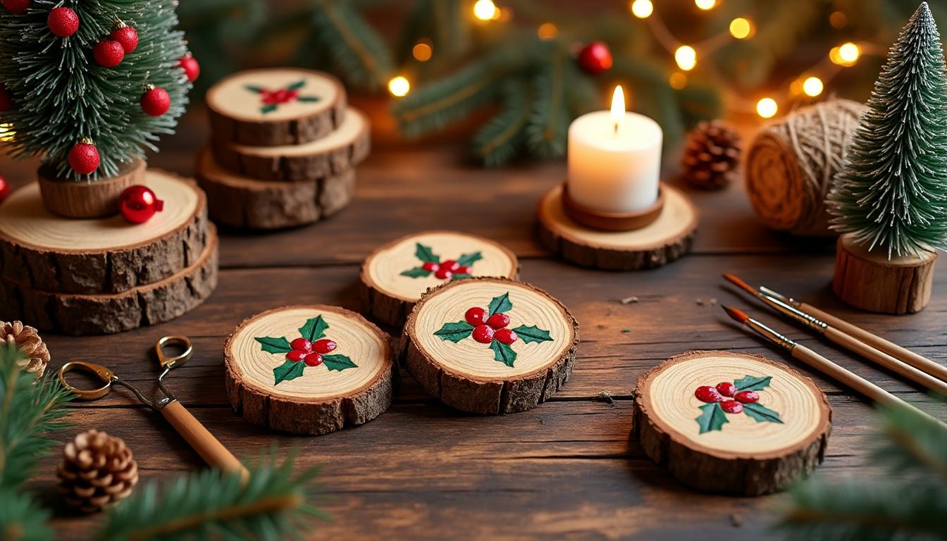 découvrez des idées diy rustiques pour noël en utilisant des rondins de bois. créez des décorations uniques et chaleureuses pour une ambiance festive authentique.